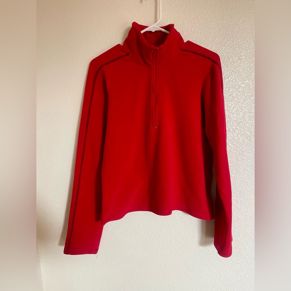 Tommy Hilfiger Womens Fleece Sz L Red